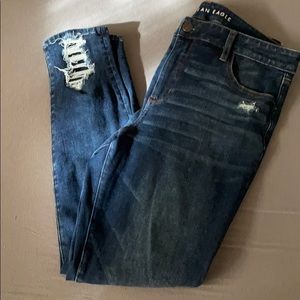 Stitched holes jeans